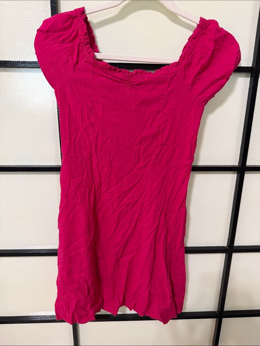 GAP Bright Pink Girls' Short Sleeve Scoop Neck Dress